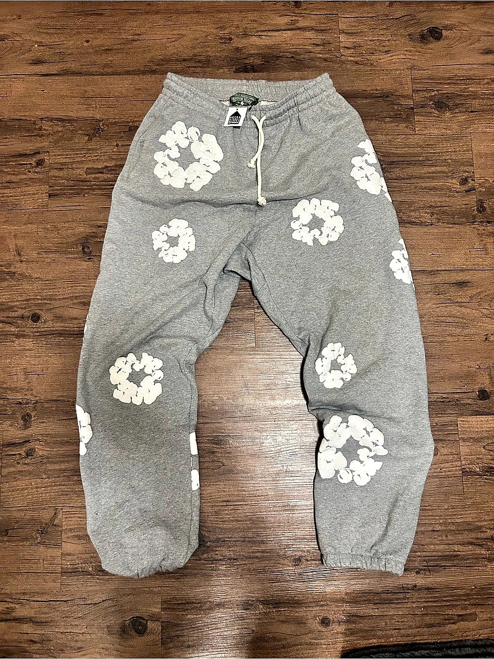 Denim Tears The Cotton Wreath Sweatpants Floral Gray Joggers AW23 Size large